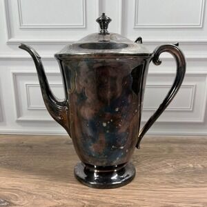International Silver Washington Coffee Pot Silver Vintage 2450 Footed Patina
